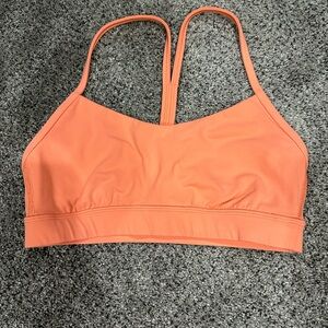Lululemon Athletica Orange Sports Bra and shorts set